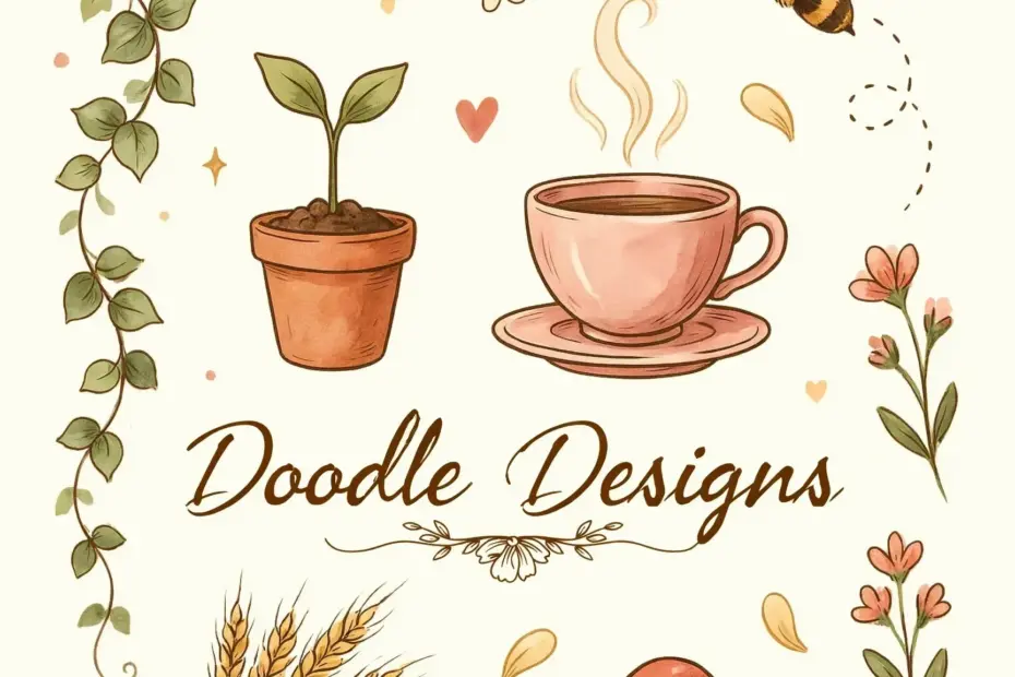 Cozy doodle art for your sketchbook - a whimsical drawing idea ✏️