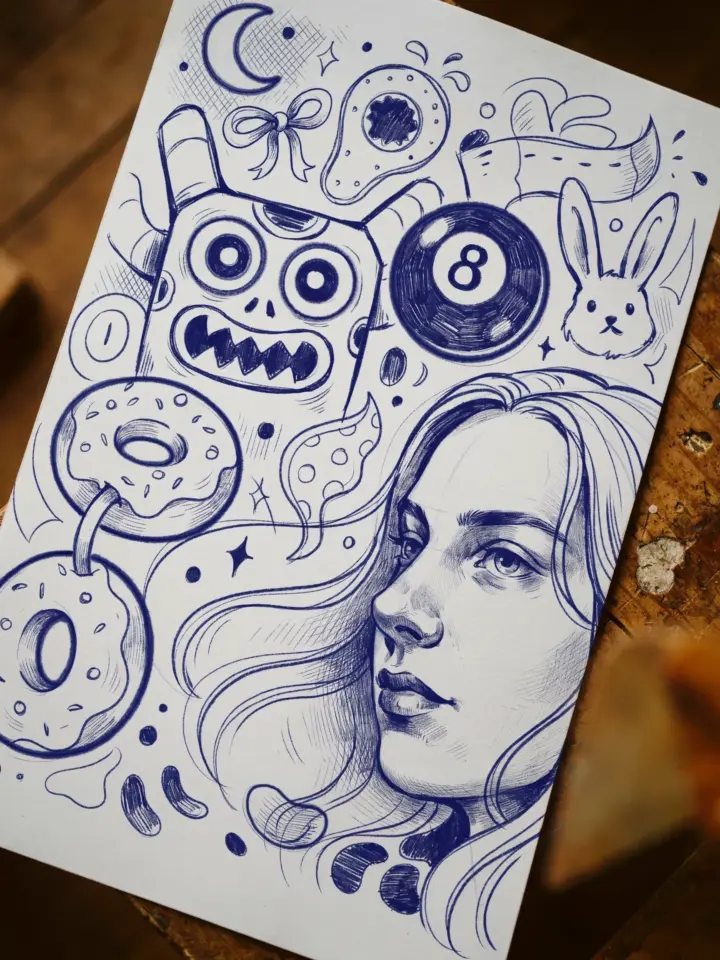 Sketchbook Page Ideas | Nature Doodles and Pattern Fills | Sketchbook Inspiration for Beginners