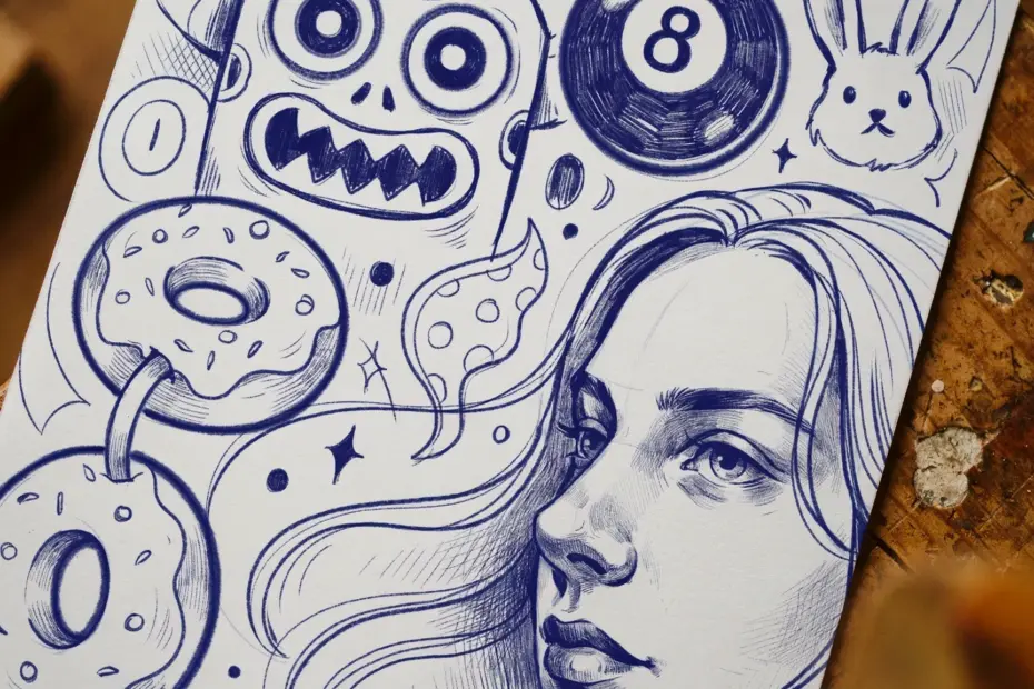 Sketchbook Page Ideas | Nature Doodles and Pattern Fills | Sketchbook Inspiration for Beginners