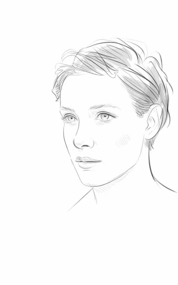 How to Draw a Face Profile for Beginners | Step by Step Pencil Sketch | Minimalist Portrait Drawing
