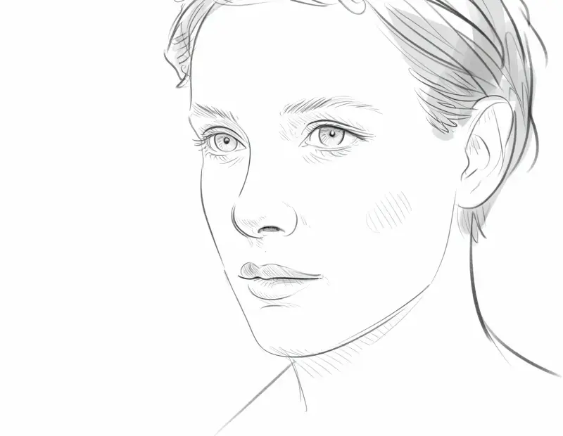How to Draw a Face Profile for Beginners | Step by Step Pencil Sketch | Minimalist Portrait Drawing