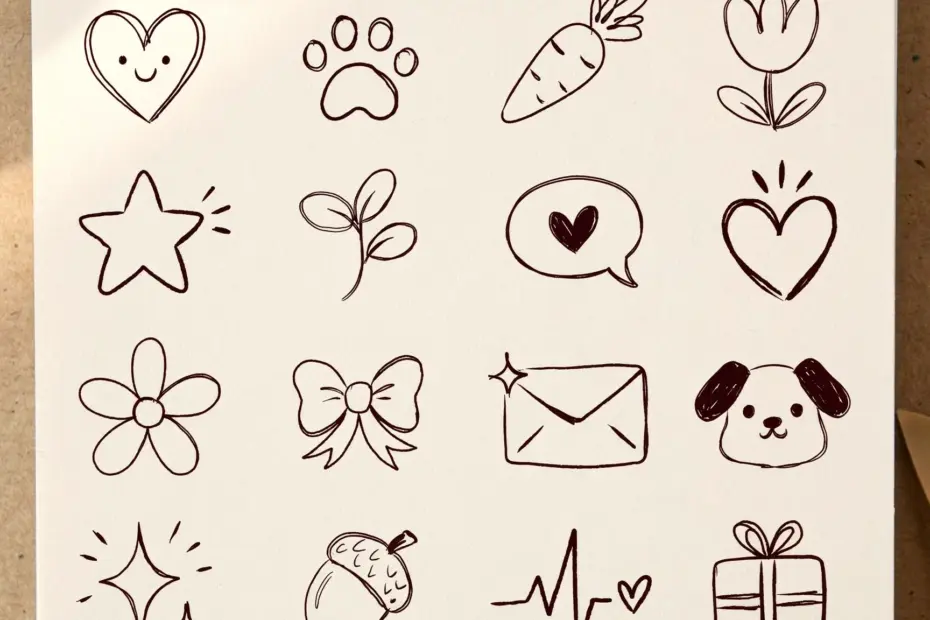 Easy Doodle Ideas for Beginners | Simple Patterns & Sketchbook Inspiration | Hand-Drawn Art