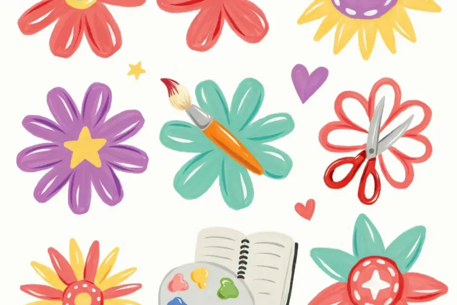 Flower doodle before and after – this bare sketch became my favorite drawing yet!
